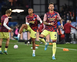 Images Dated 4th April 2022: Ben White Prepares for Crystal Palace Battle: Arsenal's Defender Gears Up in Premier League Showdown