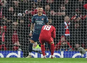 Ben White Reacts as Minamino Shoots Over: Liverpool vs Arsenal in Carabao Cup Semi-Final
