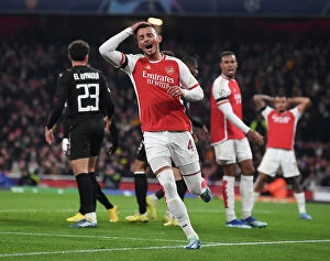 Arsenal v RC Lens 2023-24 Collection: Ben White's Brilliant Performance: Arsenal's Champions League Victory Over RC Lens (2023/24)