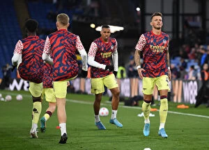 Images Dated 4th April 2022: Ben White's Focus: Arsenal Star Prepares for Crystal Palace Showdown in Premier League