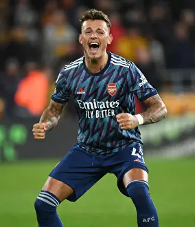 Ben White's Jubilant Moment: Arsenal Claims Victory Over Wolverhampton Wanderers in Premier League