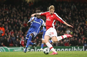 Arsenal V Dynamo Kyiv 2008-9 Prints: Bendtner Scores the Opener: Arsenal vs. Dynamo Kyiv, Champions League 2008