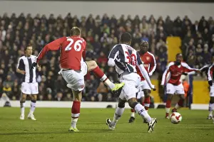 West Bromwich Albion V Arsenal 2008-9 Prints: Bendtner Strikes First: Arsenal's 3-1 Victory Over West Brom, 2009