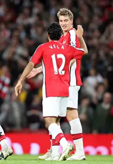 Arsenal V Sheffield United Carling Cup Prints: Bendtner and Vela's Double Strike: Arsenal's Dominant 6-0 Carling Cup Win Over Sheffield United