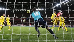 Arsenal V Cardiff City FA Cup Prints: Bendtner's Brilliant Header: Arsenal's 4-0 Crush of Cardiff in FA Cup