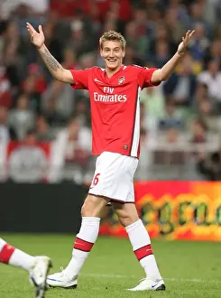 Ajax V Arsenal Prints: Bendtner's Brilliant Strike: Arsenal's Comeback in Amsterdam (2-3)