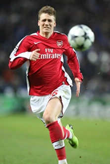 FC Porto V Arsenal 2008-9 Prints: Bendtner's Struggle: Arsenal vs