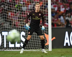 Bernd Leno in Action: Arsenal vs. Paris Saint-Germain at 2018 International Champions Cup, Singapore