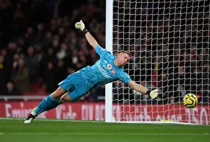 Arsenal V Manchester City 2019-20 Prints: Bernd Leno's Steadfast Determination: Arsenal vs Manchester City Showdown (December 2019)