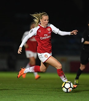 Arsenal Women V Manchester City Ladies - Continentail Cup Final Prints: Beth Mead in Action: Arsenal Women's Battle against Manchester City Ladies in Continental Cup Final