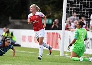 Images Dated 19th August 2018: Beth Mead Scores Arsenal's Second Goal: Arsenal Women vs West Ham United Women (2018-19)