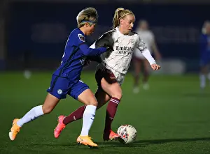 Chelsea Women V Arsenal Women 2020-21 Prints: Beth Mead vs Ji So-Yun: Intense Battle in Chelsea Women vs Arsenal Women FA WSL Match