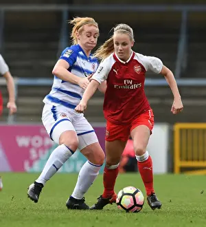 Reading Ladies Fc V Arsenal Women 2017-18 Prints: Beth Mead vs. Rachael Furness: Clash between Reading and Arsenal Women in WSL