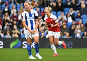Brighton And Hove Albion Women V Arsenal Women 2018-19 Prints: Beth Mead's Hat-Trick: Arsenal Women Triumph Over Brighton & Hove Albion