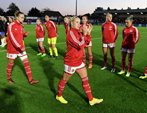 Arsenal Women V Brighton And Hove Albion Women 2022-23 Prints: Beth Mead's Inspirational Clap: Arsenal Women Rally Fans vs Brighton & Hove Albion in FA WSL Showdown