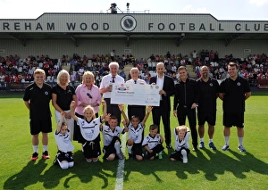 Boreham Wood presentation at half time. Boreham Wood 0:2 Arsenal. Pre Season Friendly Boreham Wood presentation at half time. Boreham Wood 0:2 Arsenal. Pre Season Friendly