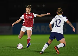 BOREHAMWOOD, ENGLAND - NOVEMBER 18: Leah Williamson of Arsenal during the FA Womens Continental League Cup match