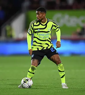 Brentford V Arsenal - Carabao Cup 2023-24 Prints: Brentford vs Arsenal: Carabao Cup Clash - Reiss Nelson in Action
