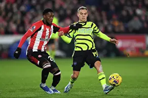 Brentford V Arsenal 2023-24 Prints: Brentford vs. Arsenal: Intense Battle for Possession in the Premier League (2023-24)