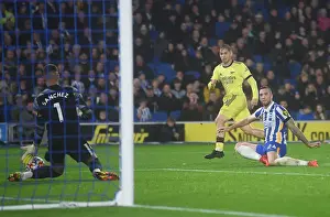 Brighton vs Arsenal: Emile Smith Rowe's Shot Saved by Robert Sanchez