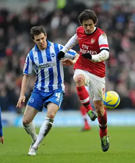 Brighton And Hove Albion V Arsenal FA Cup 2012-13 Prints: Brighton vs. Arsenal: Rosicky Faces Off Against Hammond in FA Cup Clash