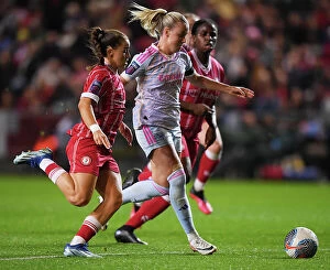 Bristol City Women v Arsenal Women 2023-24 Collection: Bristol City vs. Arsenal: Women's Super League Clash - Beth Mead Fights Past Defender