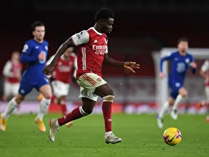 Arsenal V Chelsea 2020-21 Prints: Bukayo Saka in Action: Arsenal vs. Chelsea, Premier League 2020-21