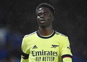 Bukayo Saka in Action: Arsenal vs. Brighton & Hove Albion, Premier League 2021-22