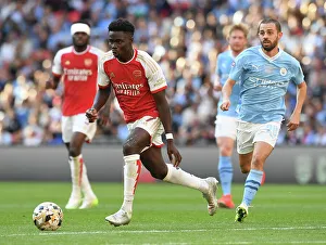 Bukayo Saka in Action: Arsenal vs Manchester City - 2023-24 Community Shield