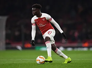 Arsenal V Qarabag 2018-19 Prints: Bukayo Saka in Action: Arsenal vs Qarabag