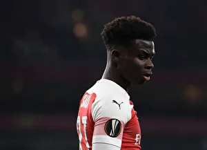 Arsenal V Qarabag 2018-19 Prints: Bukayo Saka in Action: Arsenal vs Qarabag, UEFA Europa League, Emirates Stadium