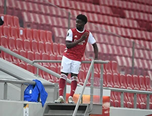 Images Dated 25th February 2021: Bukayo Saka in Action: Arsenal vs SL Benfica, Europa League 2021