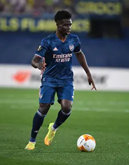 Villarreal V Arsenal 2020-21 Prints: Bukayo Saka in Action: Arsenal's Europa League Semi-Final Showdown with Villarreal (2020-21)