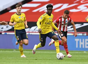 Sheffield United V Arsenal - FA Cup 2019-20 Prints: Bukayo Saka in Action: Arsenal's FA Cup Battle against Sheffield United