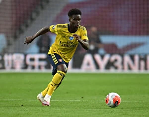 Images Dated 22nd July 2020: Bukayo Saka: In Action Against Aston Villa, Premier League 2019-2020