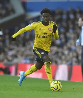 Bukayo Saka: In Action Against Everton in Premier League 2019-20
