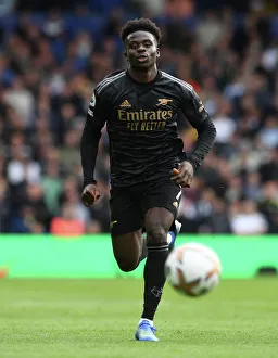 Leeds United V Arsenal 2022-23 Prints: Bukayo Saka in Action: Leeds United vs. Arsenal FC, Premier League 2022-23