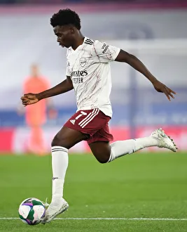 Bukayo Saka in Action: Leicester City vs. Arsenal - Carabao Cup 2020-21