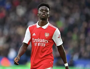 Bukayo Saka in Action: Leicester City vs. Arsenal, Premier League 2022-23