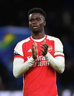 Chelsea V Arsenal 2023-24 Prints: Bukayo Saka Applauding Arsenal Fans After Chelsea Match, October 2023