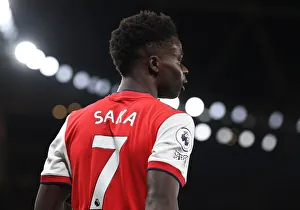Bukayo Saka: Arsenal Star in Action against Aston Villa, Premier League 2021-22