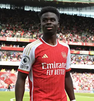 Bukayo Saka: Arsenal's Battle-Ready Star Gears Up for Arsenal vs. Wolverhampton Wanderers, Premier League 2022-23