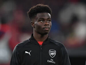 Images Dated 13th December 2018: Bukayo Saka: Arsenal's Promising Young Star Shines in Europa League Clash Against Qarabag