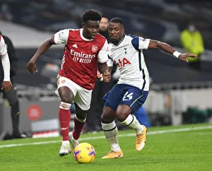 Tottenham Hotspur V Arsenal 2020-21 Prints: Bukayo Saka Breaks Past Aurier: Tottenham vs. Arsenal, Premier League 2020-21