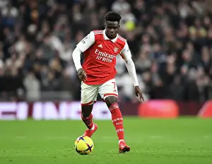 Tottenham Hotspur V Arsenal 2022-23 Prints: Bukayo Saka Faces Off Against Tottenham Hotspur in Intense Premier League Showdown