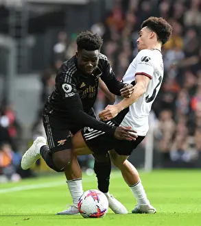 Bukayo Saka Fouled by Antonee Robinson in Fulham vs Arsenal Premier League Clash (2022-23)