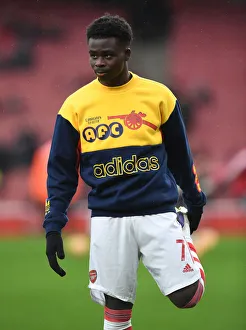 Arsenal V Southampton 2021-22 Prints: Bukayo Saka Gears Up: Arsenal vs. Southampton Showdown in Premier League