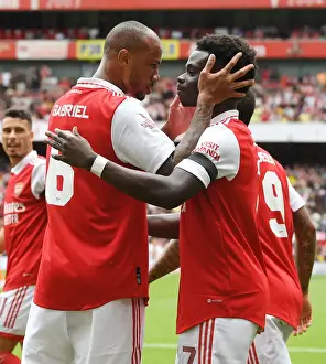 Arsenal V Sevilla - Emirates Cup 2022 Prints: Bukayo Saka Scores First Goal: Arsenal Defeats Sevilla in Emirages Cup
