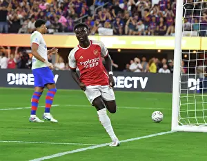 Arsenal V FC Barcelona Pre Season - 2023-24 Prints: Bukayo Saka Scores Historic First Arsenal Goal Against FC Barcelona at SoFi Stadium (2023-24)