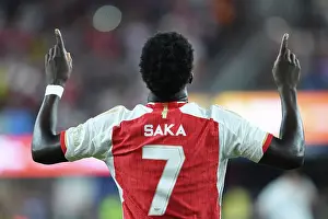 Bukayo Saka Scores Historic First Goal for Arsenal Against FC Barcelona at SoFi Stadium, 2023